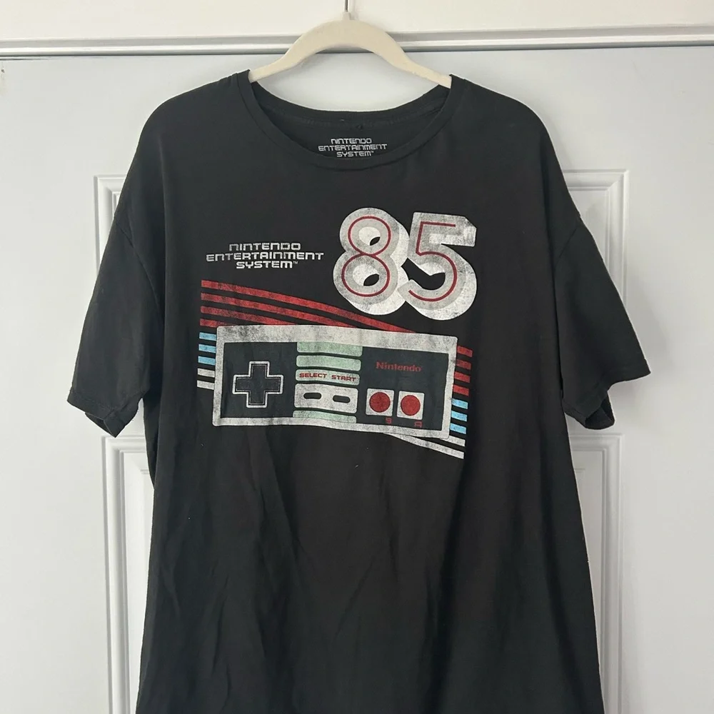 Nintendo Black Retro Console Graphic T-Shirt